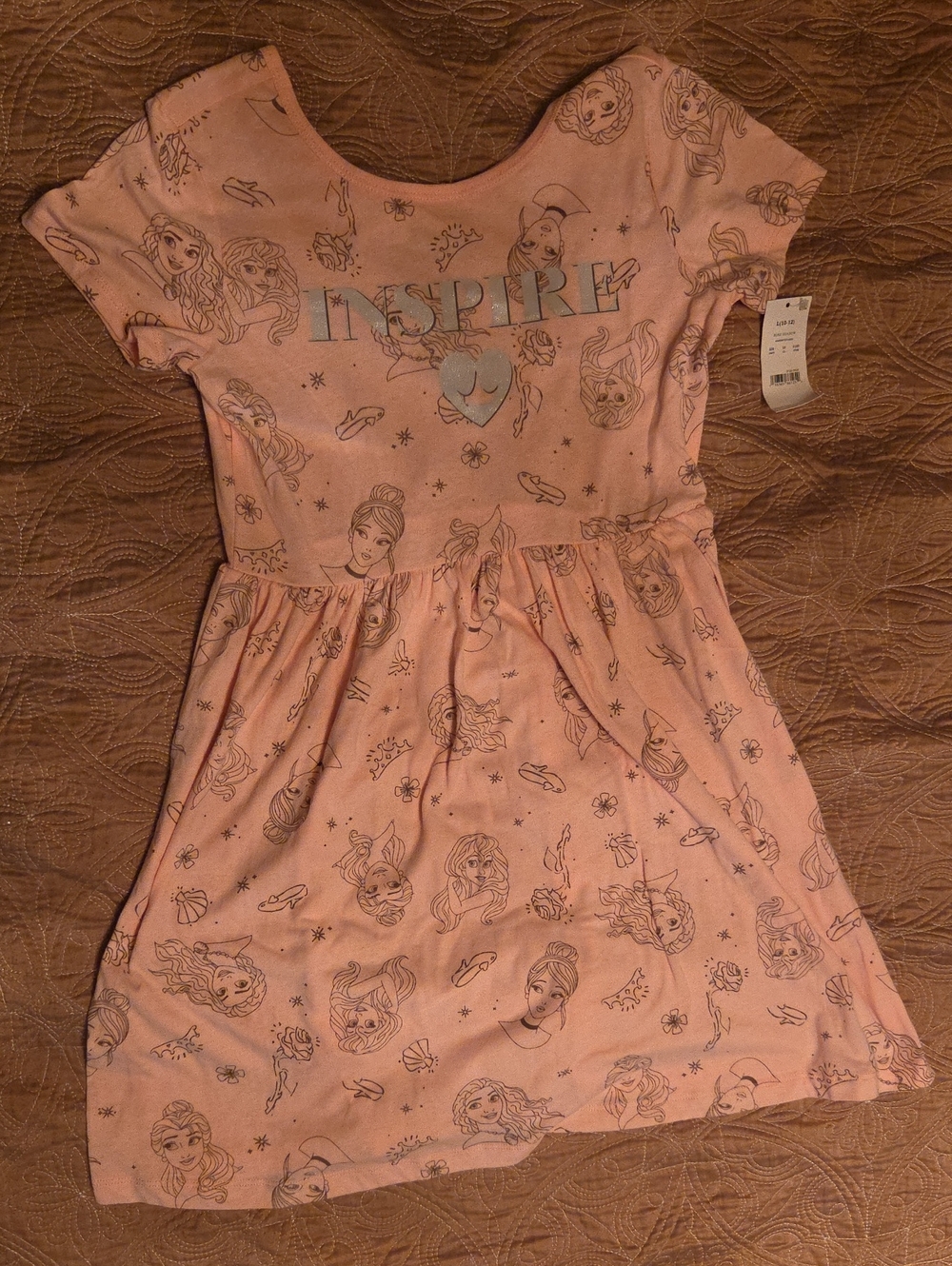 Disney Pink Princess Graphic Short Sleeve Dress
